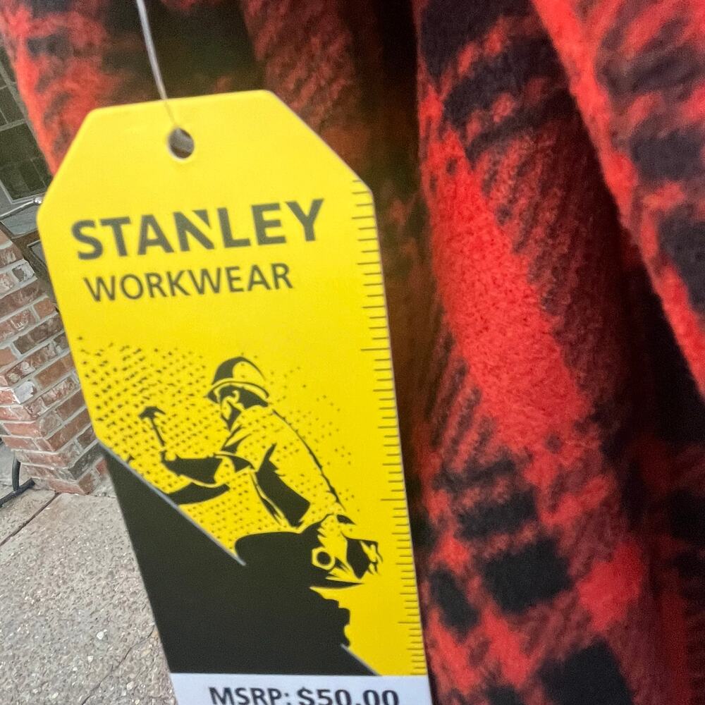 Stanley Workwear Insulated  Orange and Black Plaid Shirt M - Picture 4 of 9